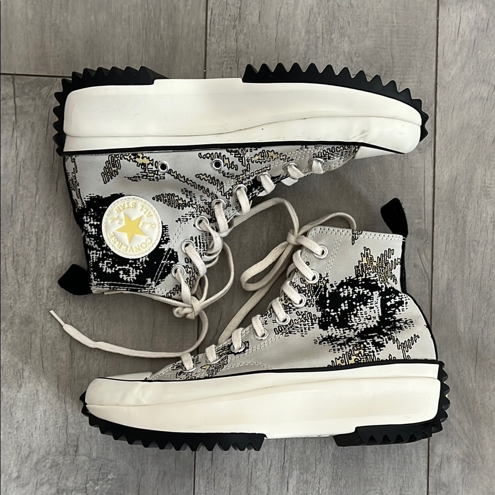 NWOT CONVERSE Run Star Hike High Floral Jacquard Fusion Sneakers, Size 8 - Picture 9 of 12